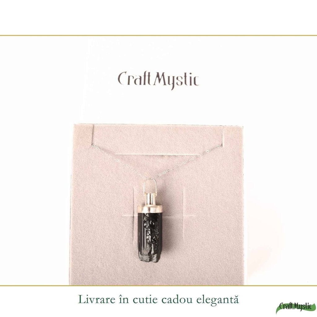 Colier cu Turmalină Neagră, Argint 925 – CraftMystic