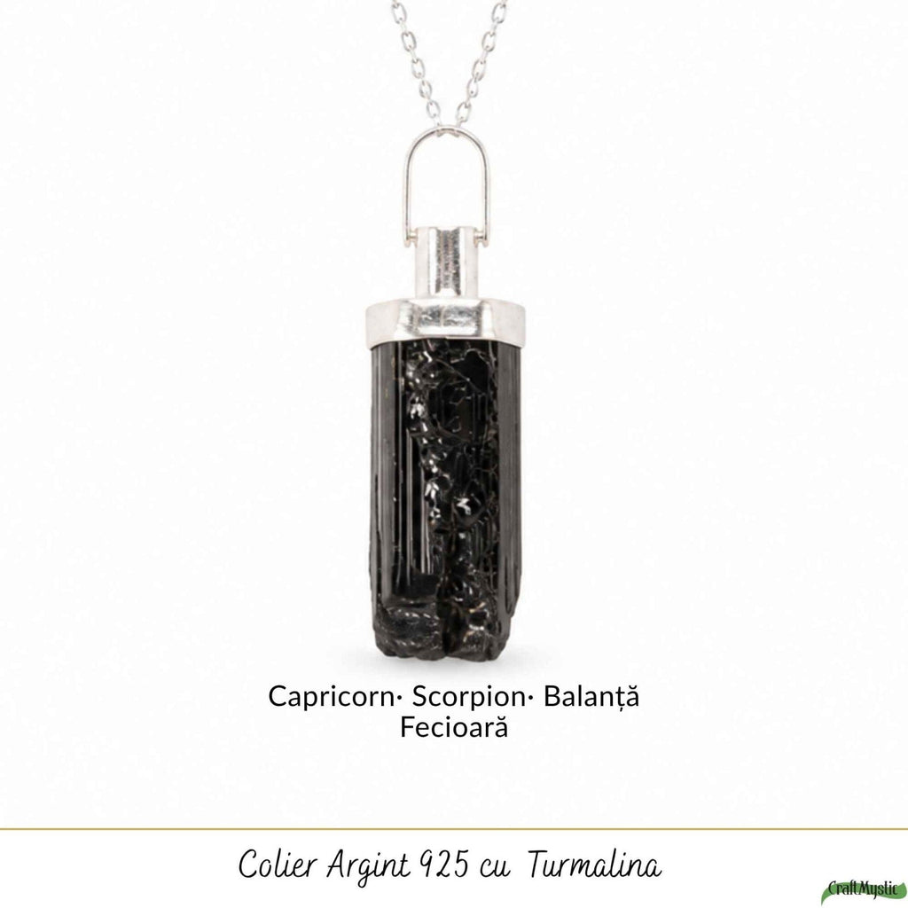 Colier cu Turmalină Neagră, Argint 925 – CraftMystic