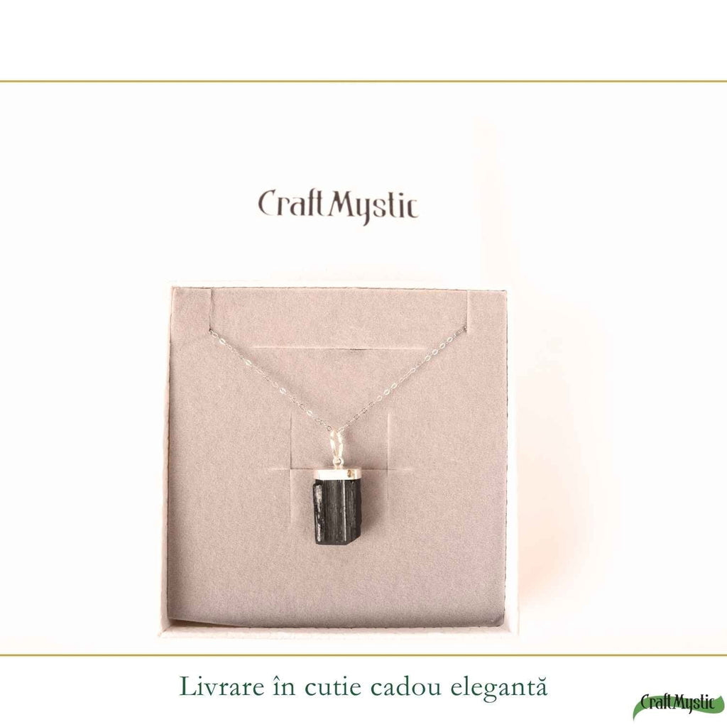 Colier cu Turmalină Neagră, Argint 925 – CraftMystic