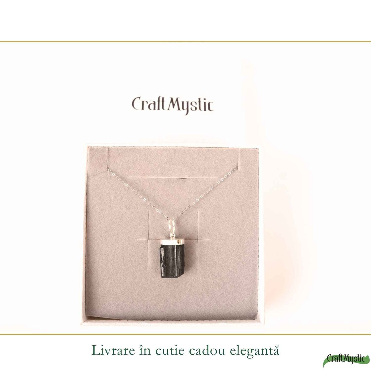 Colier cu Turmalină Neagră, Argint 925 – CraftMystic