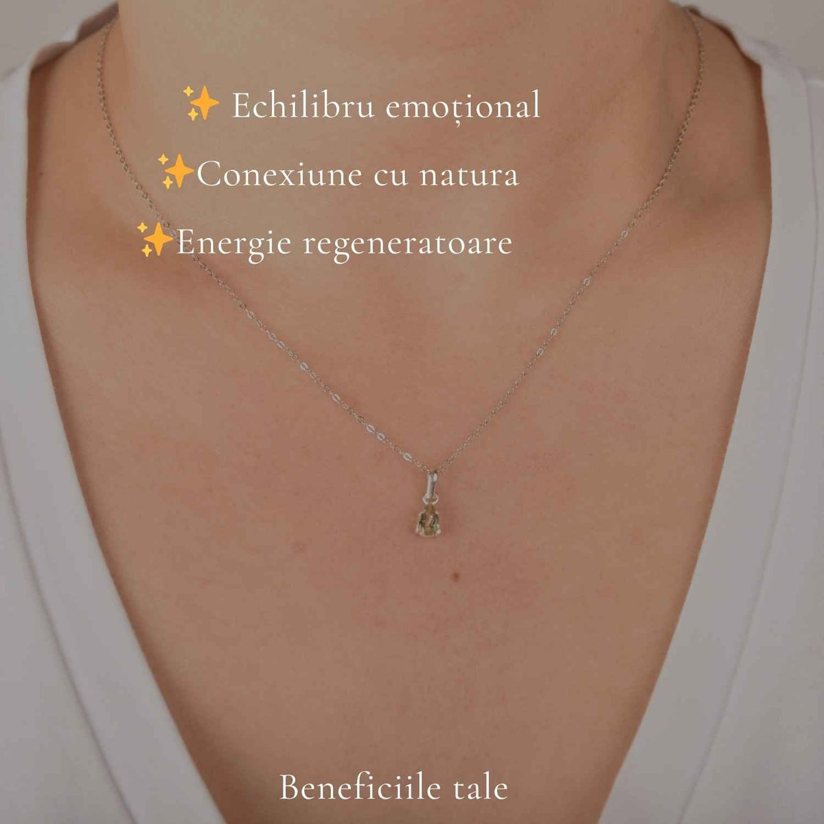 Colier cu Turmalină Verde, Argint 925 – CraftMystic