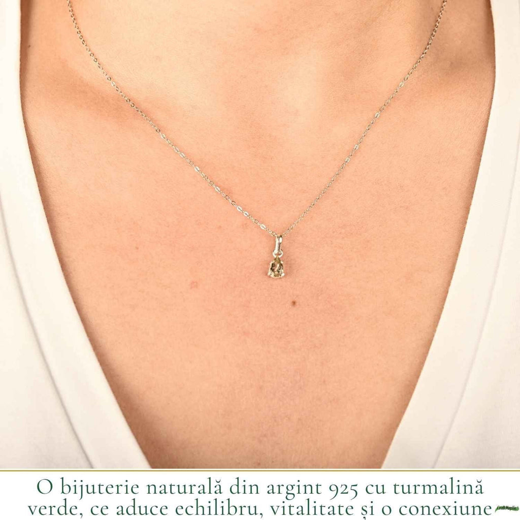 Colier cu Turmalină Verde, Argint 925 – CraftMystic
