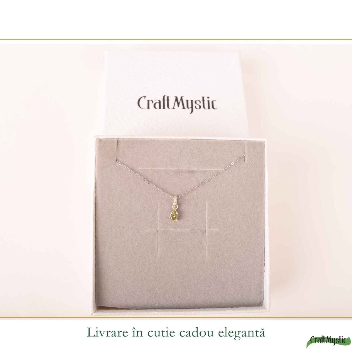 Colier cu Turmalină Verde, Argint 925 – CraftMystic