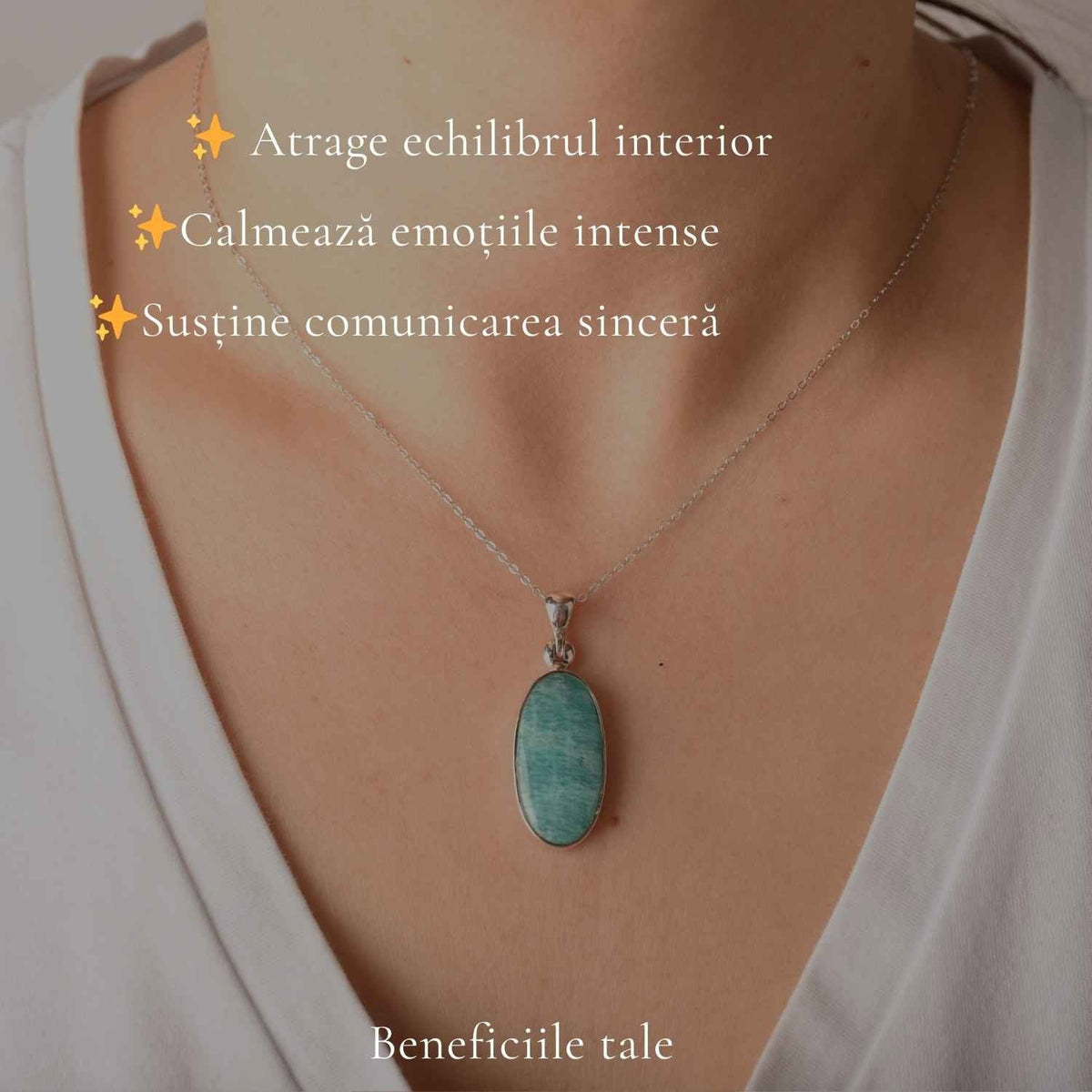 Colier cu Amazonit, Argint 925 – CraftMystic