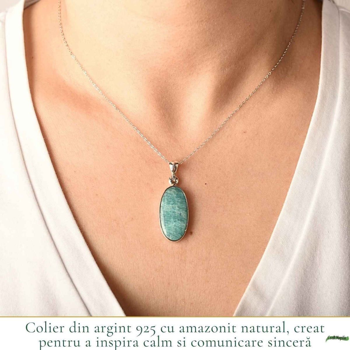 Colier cu Amazonit, Argint 925 – CraftMystic