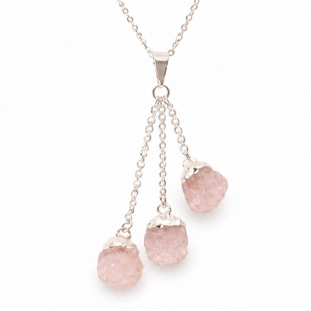 Colier cu Cuart Roz, Argint 925 – CraftMystic