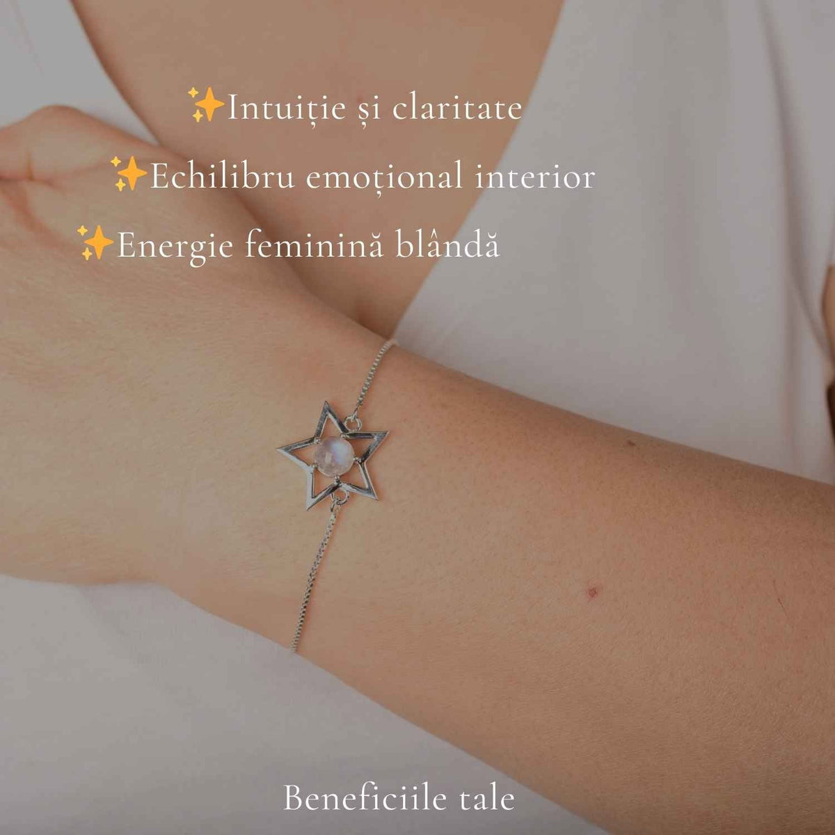 Brățară cu Piatra Lunii, Argint 925 – CraftMystic
