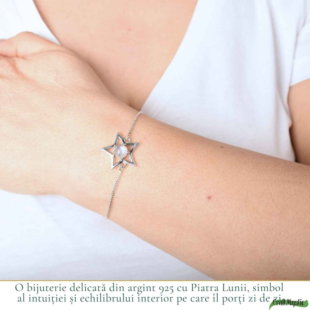Brățară cu Piatra Lunii, Argint 925 – CraftMystic