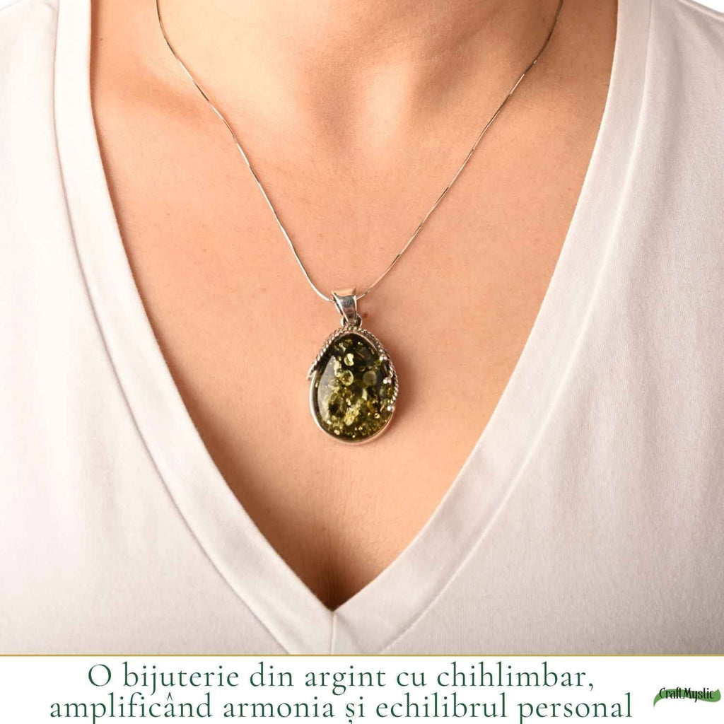 Colier cu Chihlimbar, Argint 925 – CraftMystic