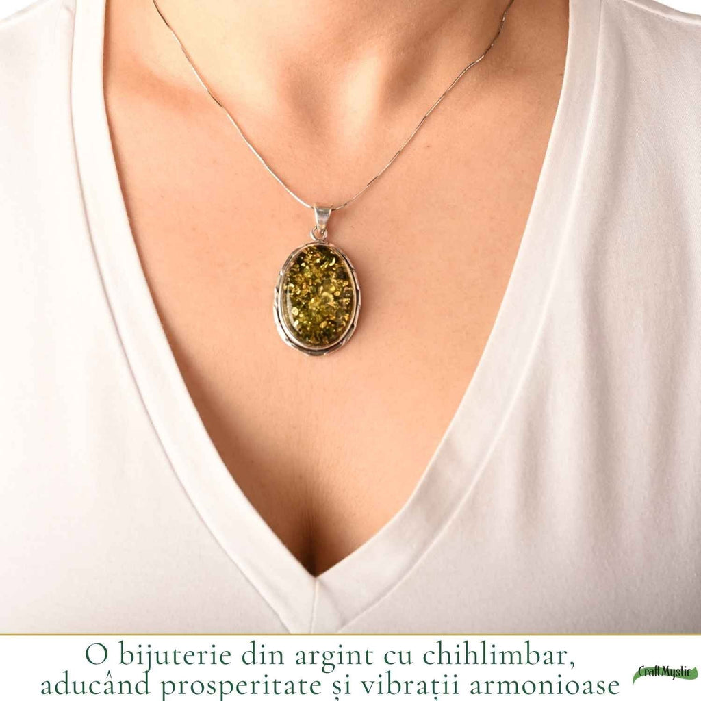 Colier cu Chihlimbar, Argint 925 – CraftMystic