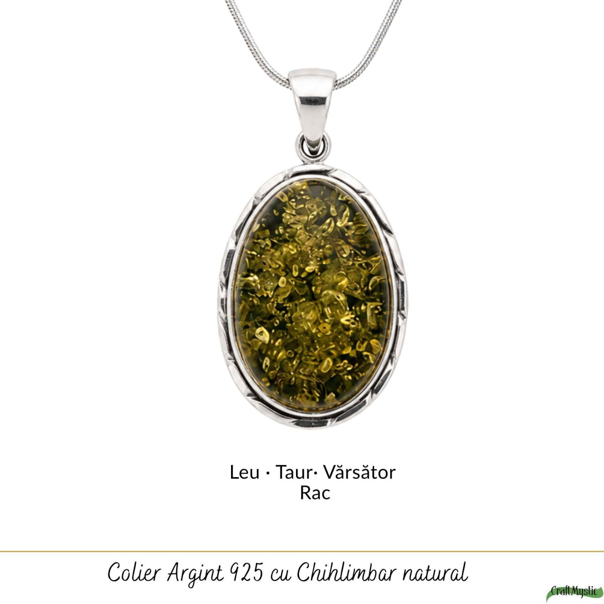 Colier cu Chihlimbar, Argint 925 – CraftMystic