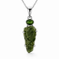 Colier cu Moldavit și Turmalină Verde – CraftMystic