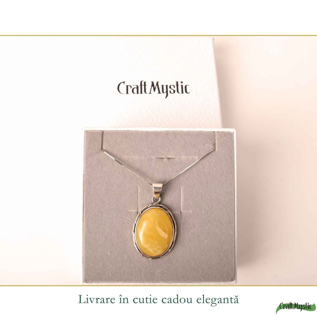 Colier cu Chihlimbar, Argint 925 – CraftMystic