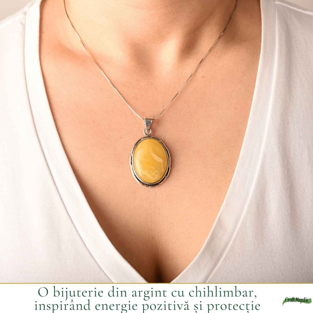 Colier cu Chihlimbar, Argint 925 – CraftMystic