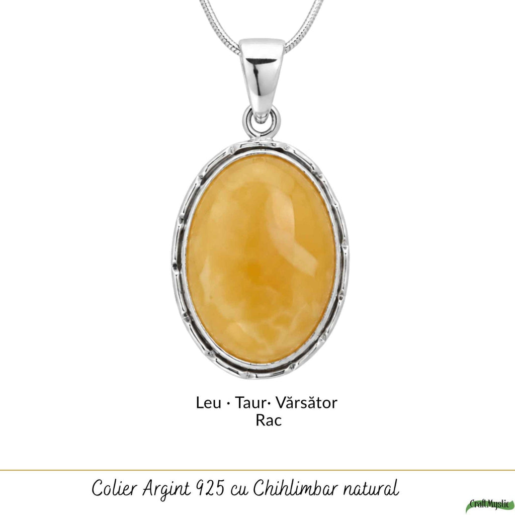 Colier cu Chihlimbar, Argint 925 – CraftMystic