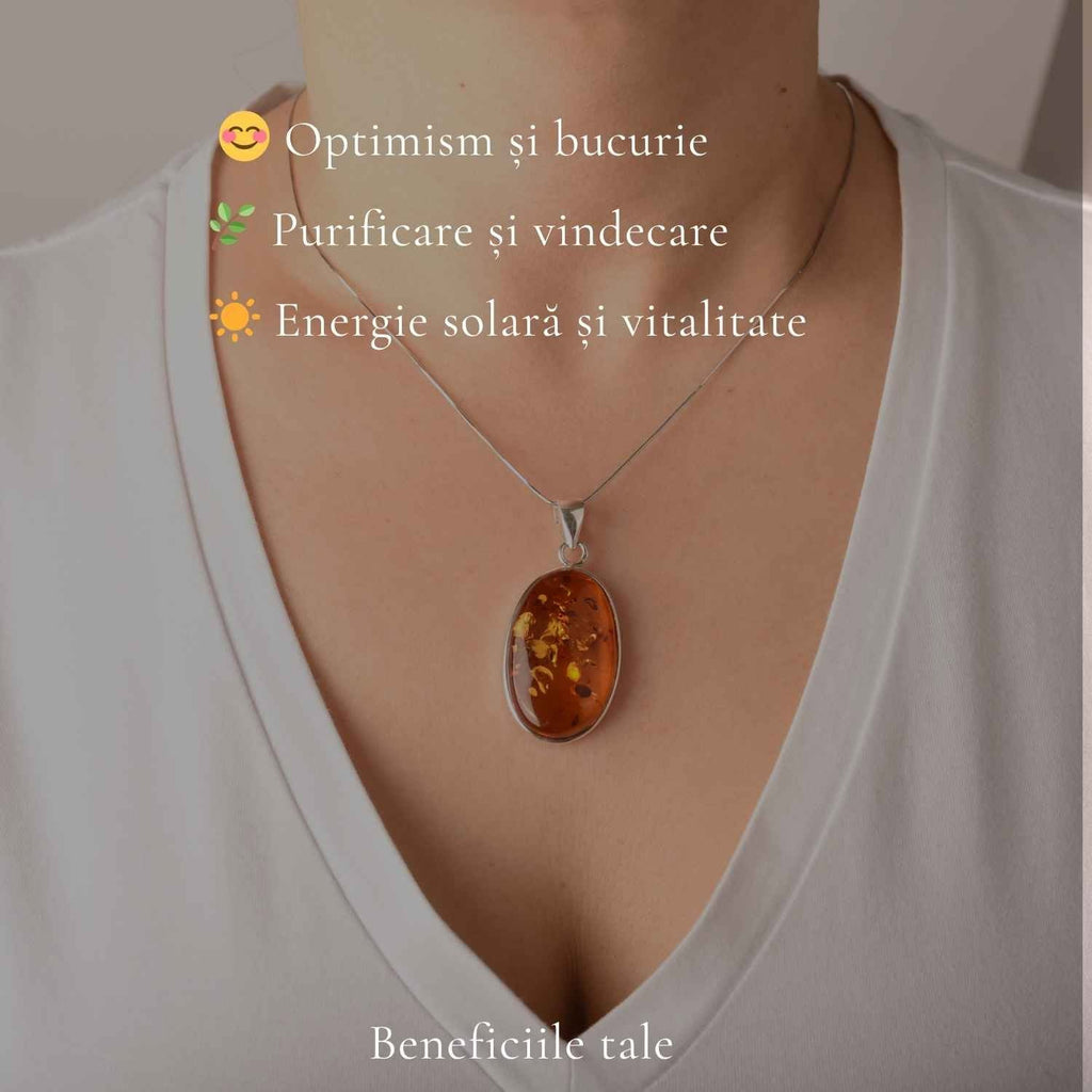 Colier cu Chihlimbar, Argint 925 – CraftMystic