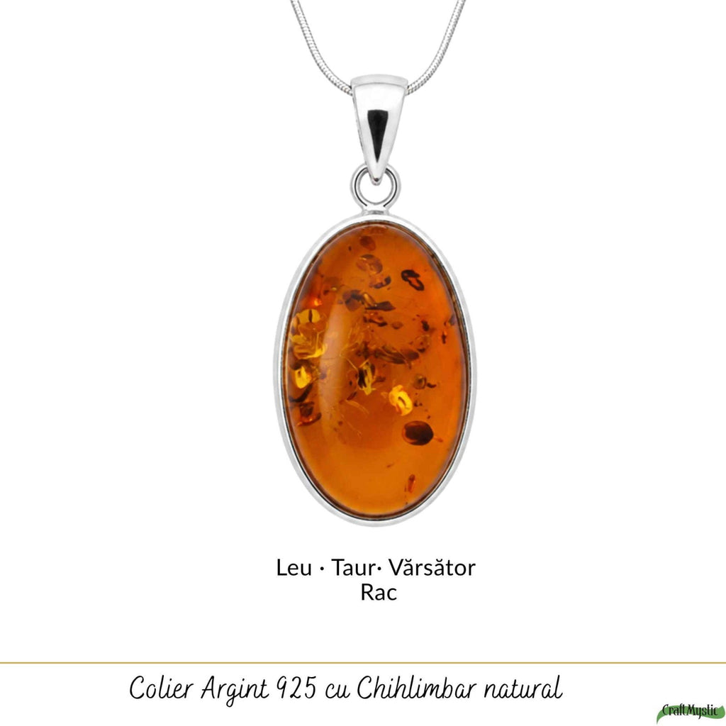 Colier cu Chihlimbar, Argint 925 – CraftMystic