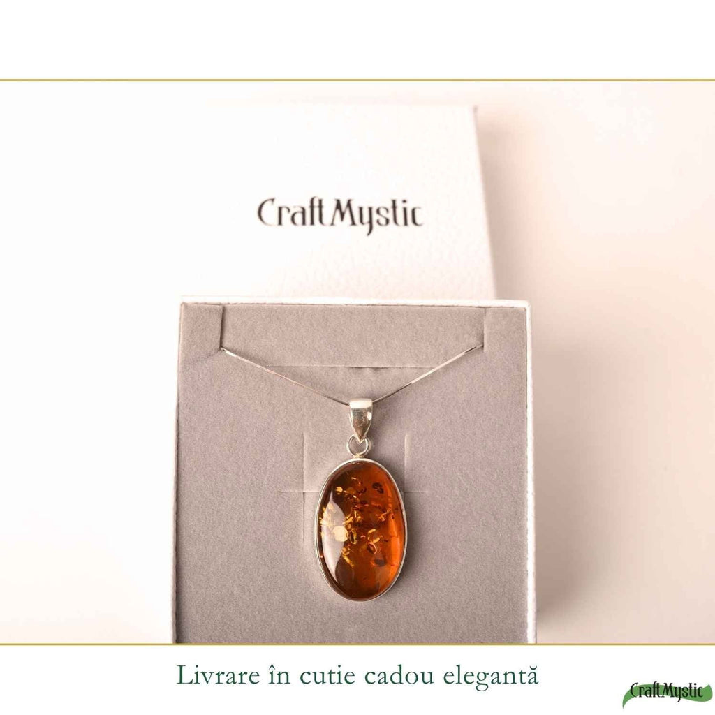 Colier cu Chihlimbar, Argint 925 – CraftMystic