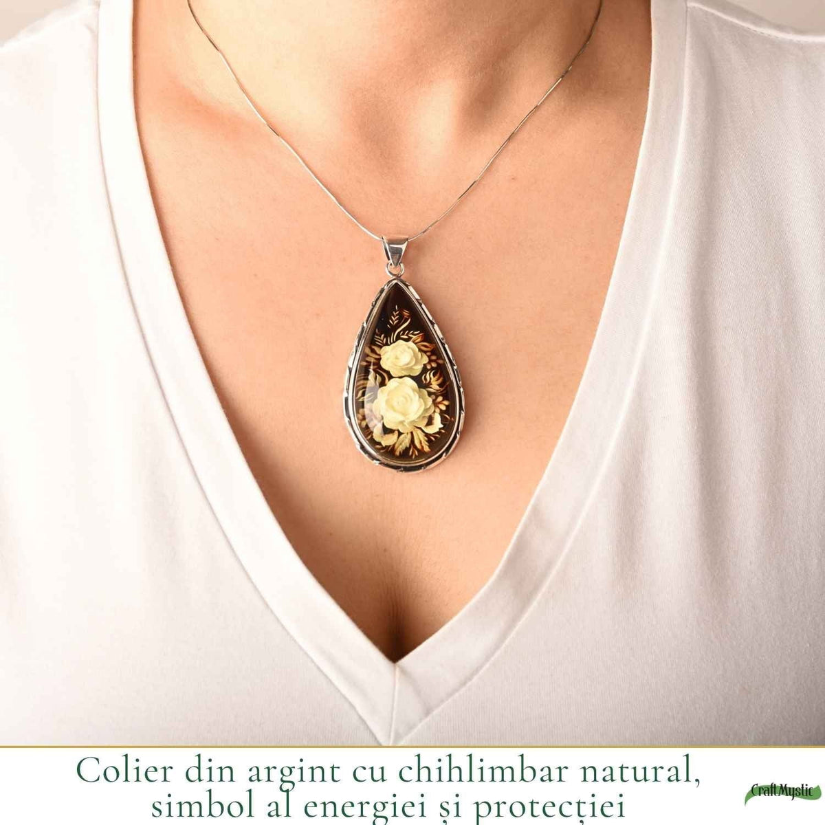 Colier cu Chihlimbar, Argint 925 – CraftMystic