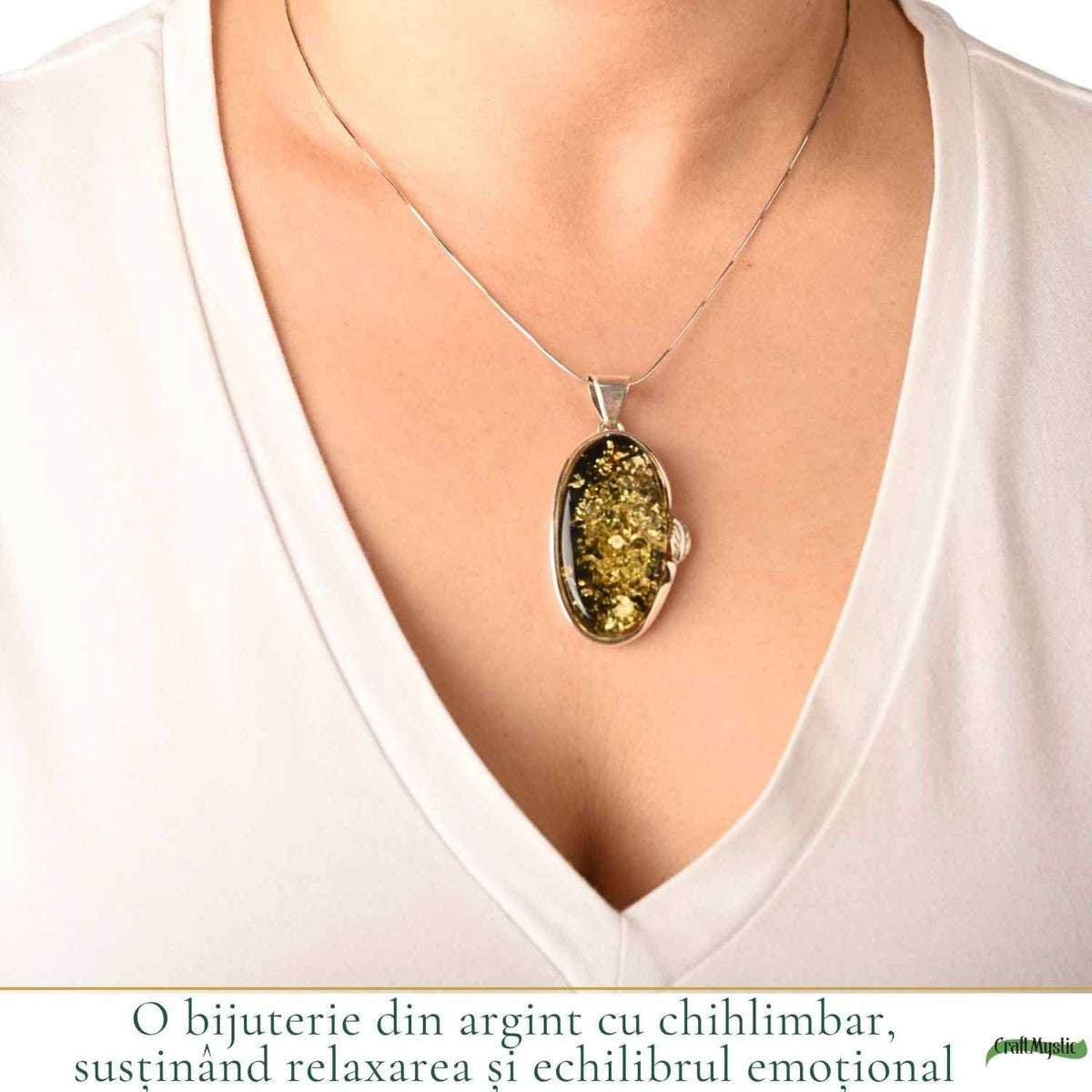 Colier cu Chihlimbar, Argint 925 – CraftMystic