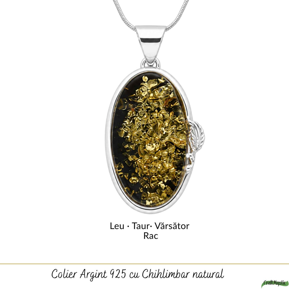 Colier cu Chihlimbar, Argint 925 – CraftMystic