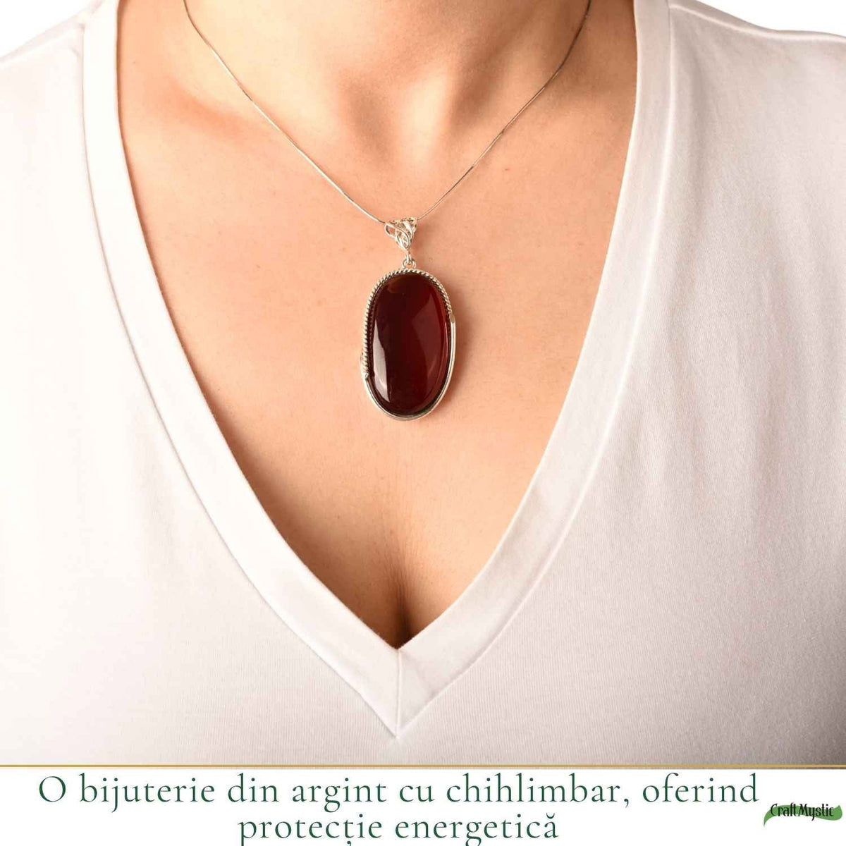 Colier cu Chihlimbar, Argint 925 – CraftMystic