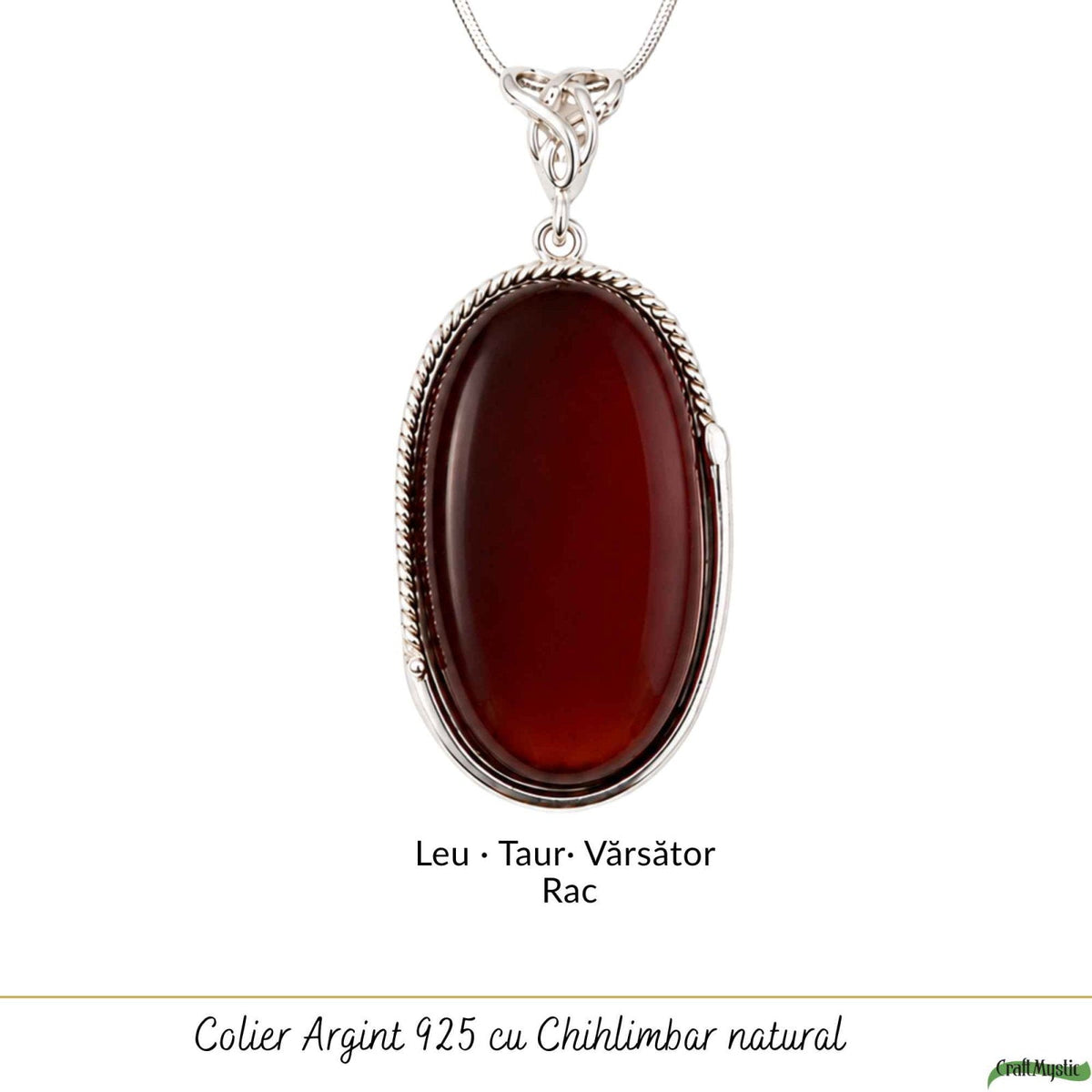 Colier cu Chihlimbar, Argint 925 – CraftMystic