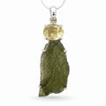 Colier cu Moldavit și Piatra Desertului, Argint 925 – CraftMystic