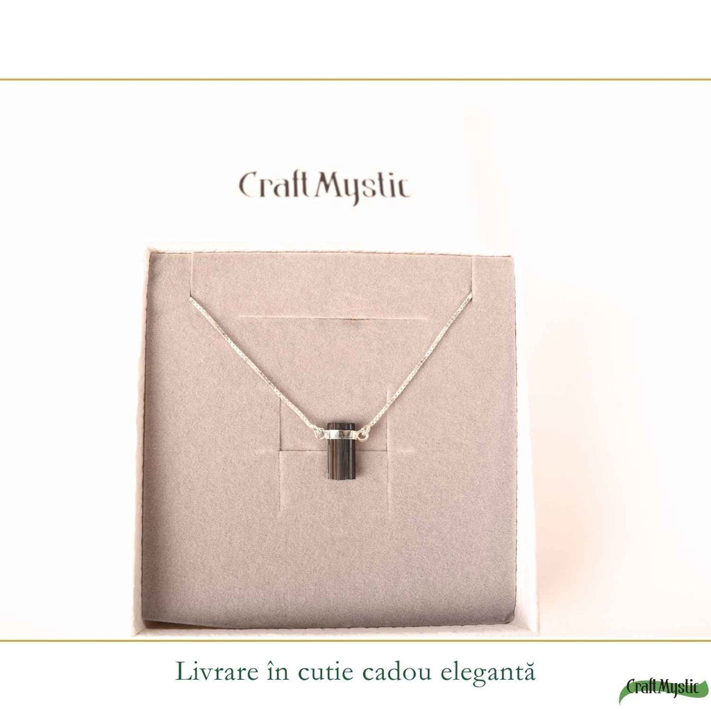 Colier cu Turmalină Neagră, Argint 925 – CraftMystic