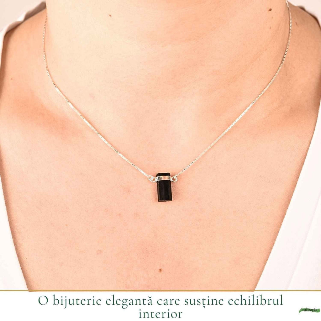 Colier cu Turmalină Neagră, Argint 925 – CraftMystic