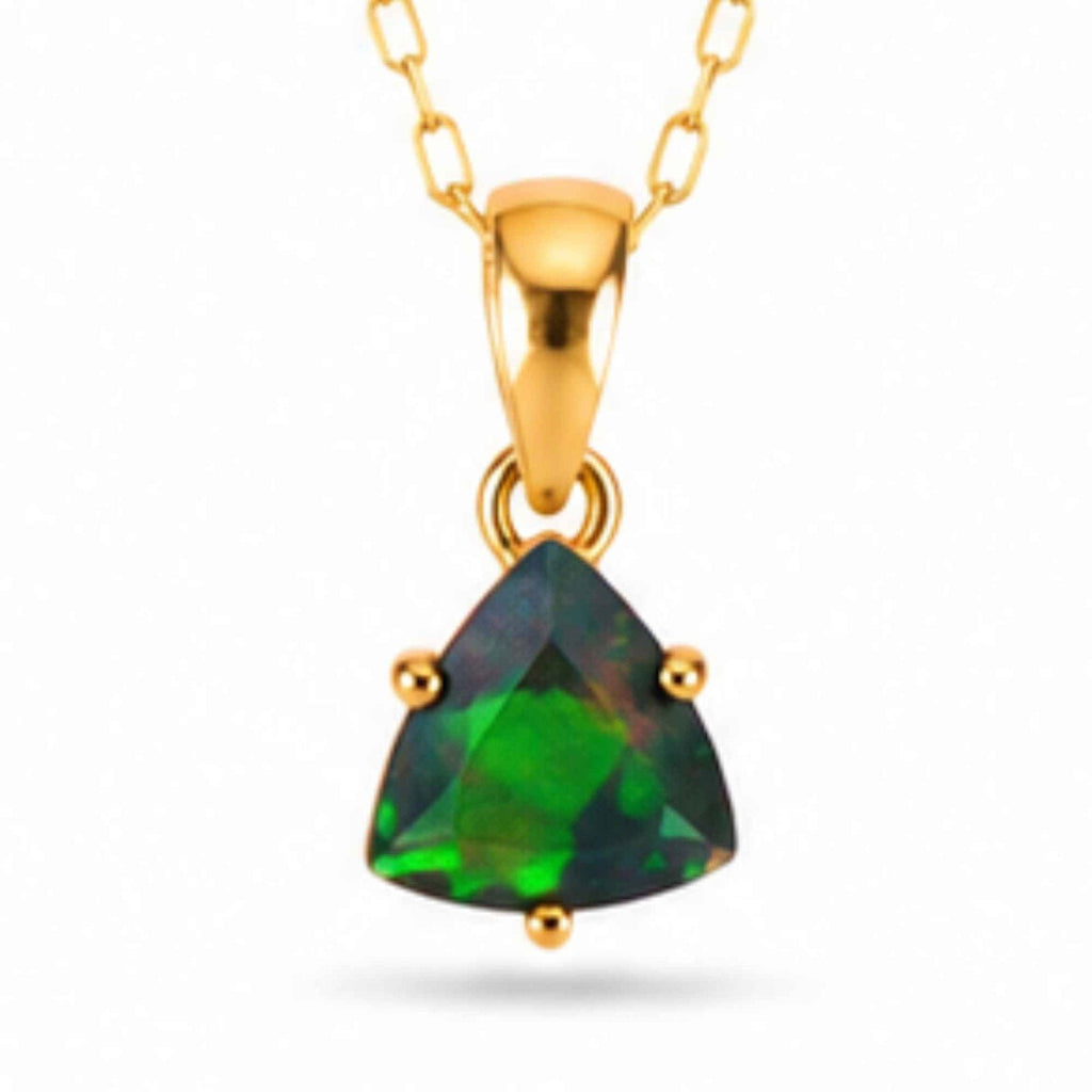 Colier cu Opal, Argint 925 placat aur 18k – CraftMystic