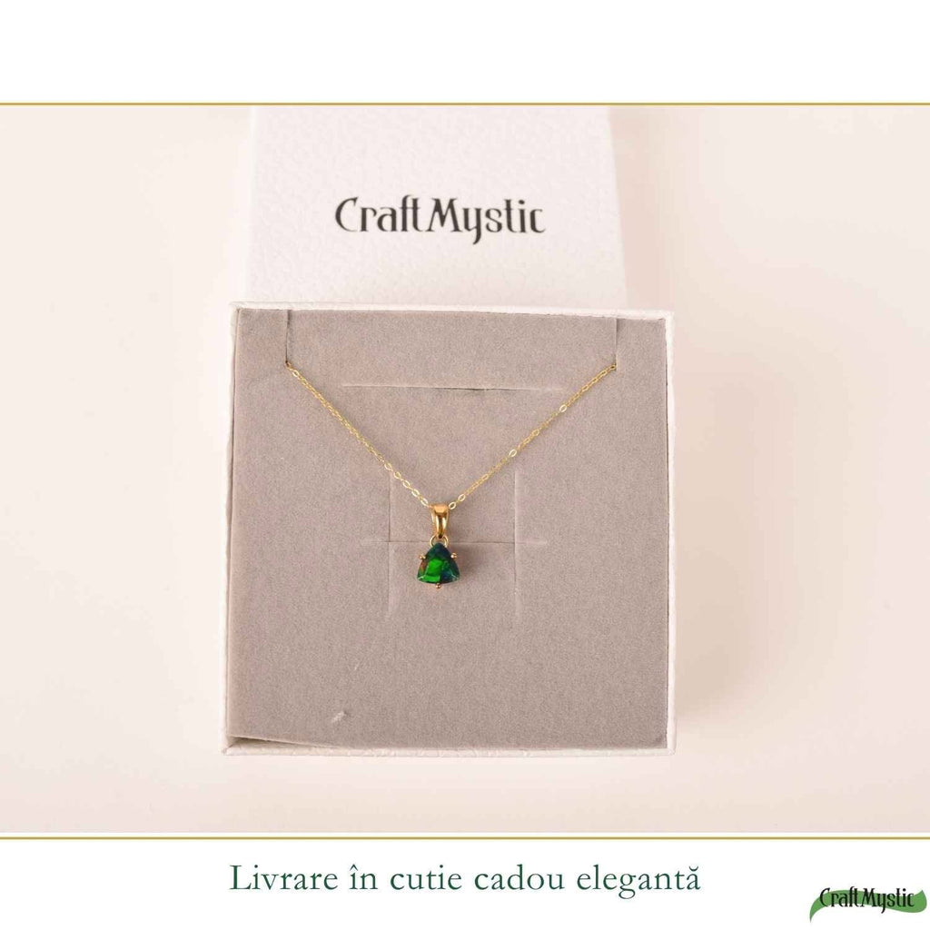Colier cu Opal, Argint 925 placat aur 18k – CraftMystic