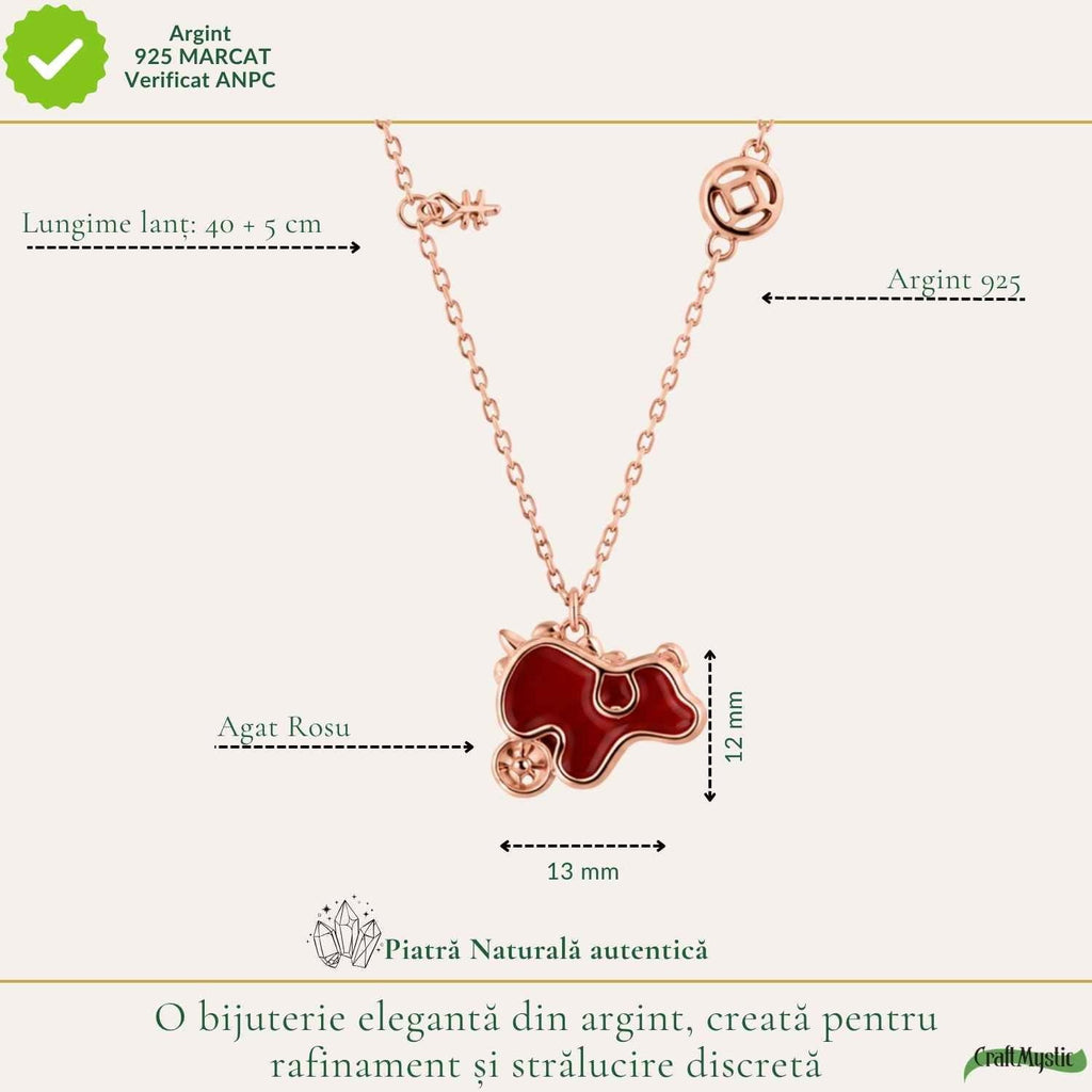 Colier cu Agat, Argint 925 – CraftMystic