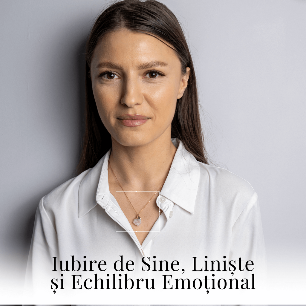 Iubire si Armonie – Colier cu Piatra Cuart Roz si Lant Auriu