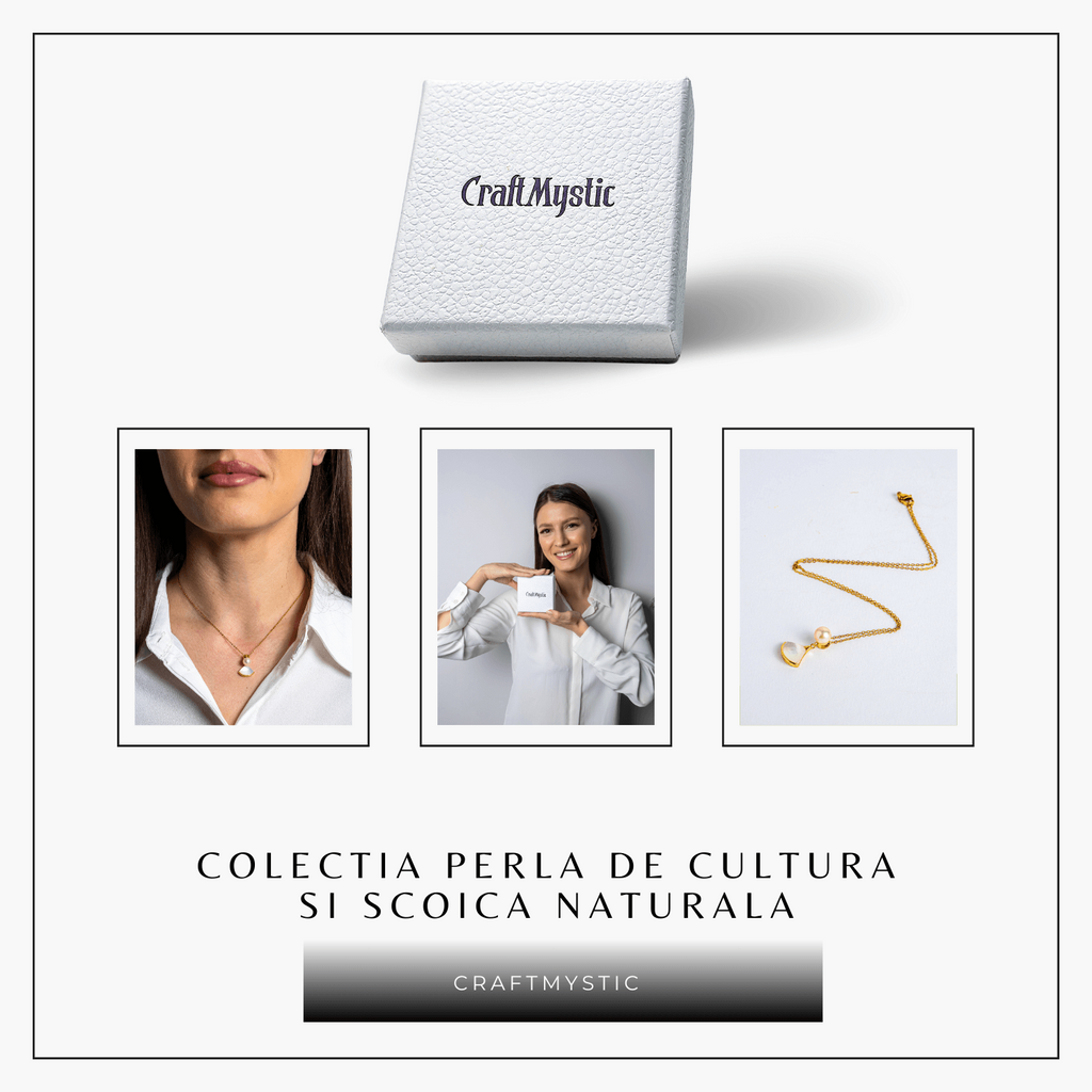 Poarta linistea interioara – Colier cu perla de cultura si scoica naturala
