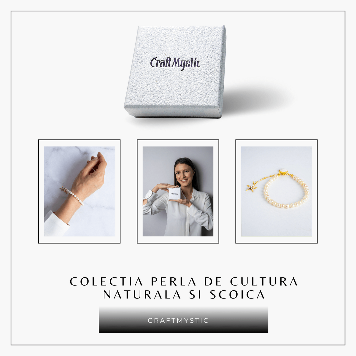 Bratara eleganta cu perle si scoica – Inspirata din adancurile oceanului