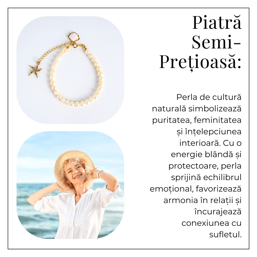 Bratara eleganta cu perle si scoica – Inspirata din adancurile oceanului