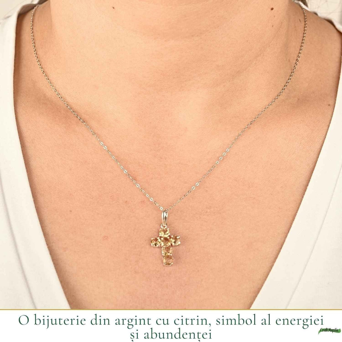 Colier cu Citrin, Argint 925 – CraftMystic