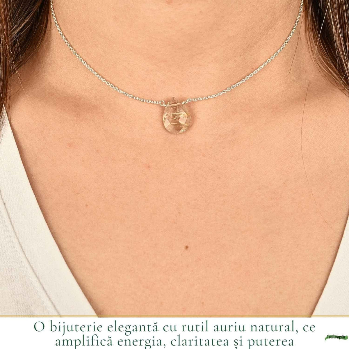 Colier cu Rutil, Argint 925 – CraftMystic