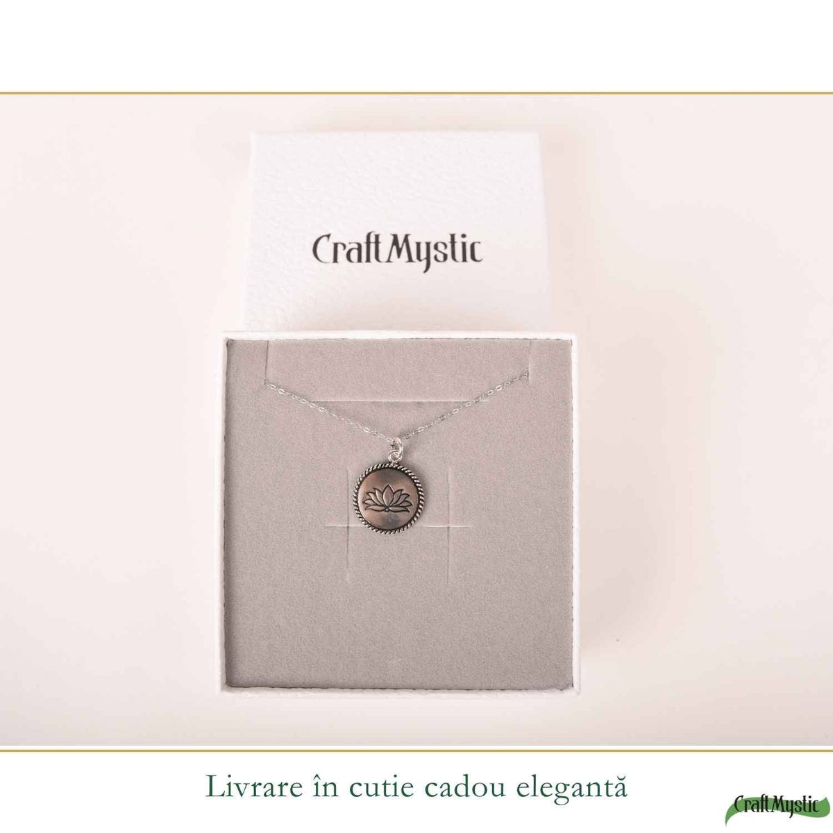Colier Floare de Lotus din Argint 925 – Echilibru Interior si Renastere Spirituala