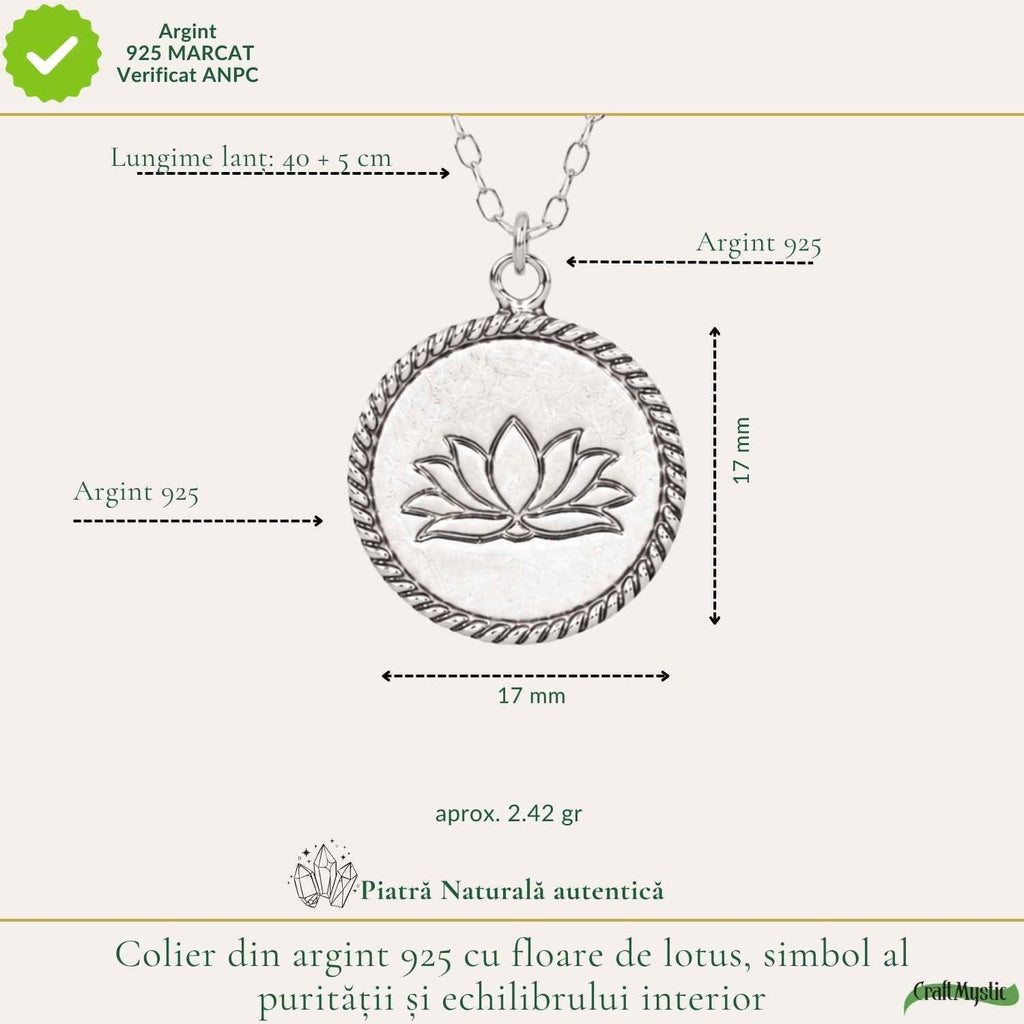 Colier Floare de Lotus din Argint 925 – CraftMystic