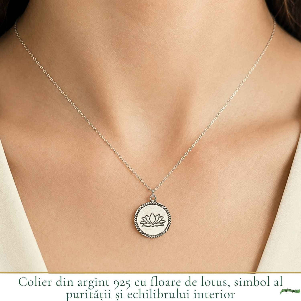 Colier Floare de Lotus din Argint 925 – CraftMystic