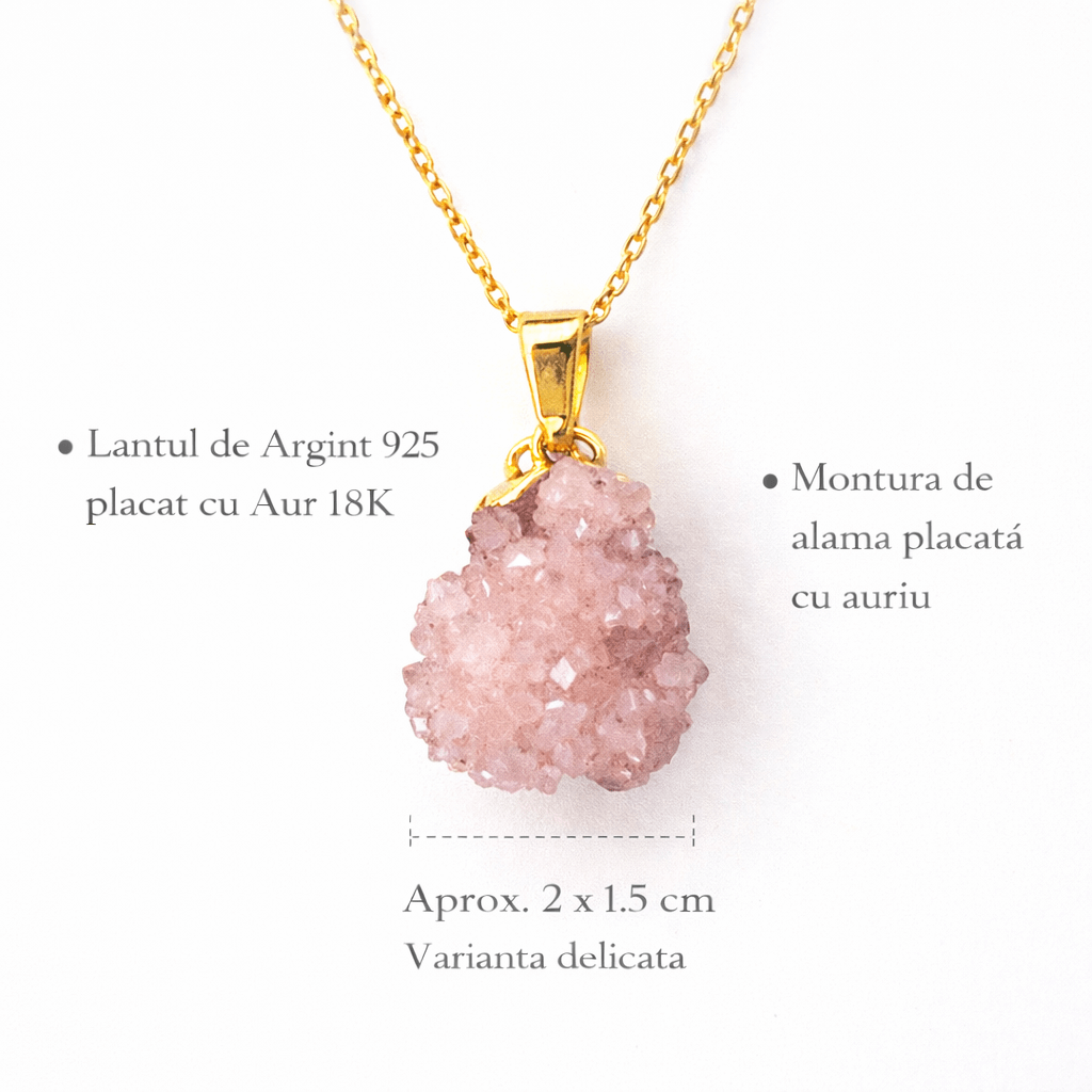 Colier cu Ametist, Argint 925 placat aur 18k – CraftMystic