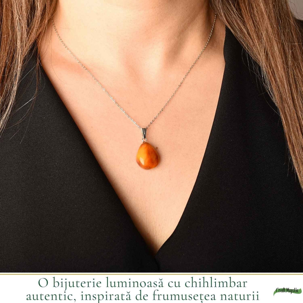 Colier cu Chihlimbar, Argint 925 – CraftMystic