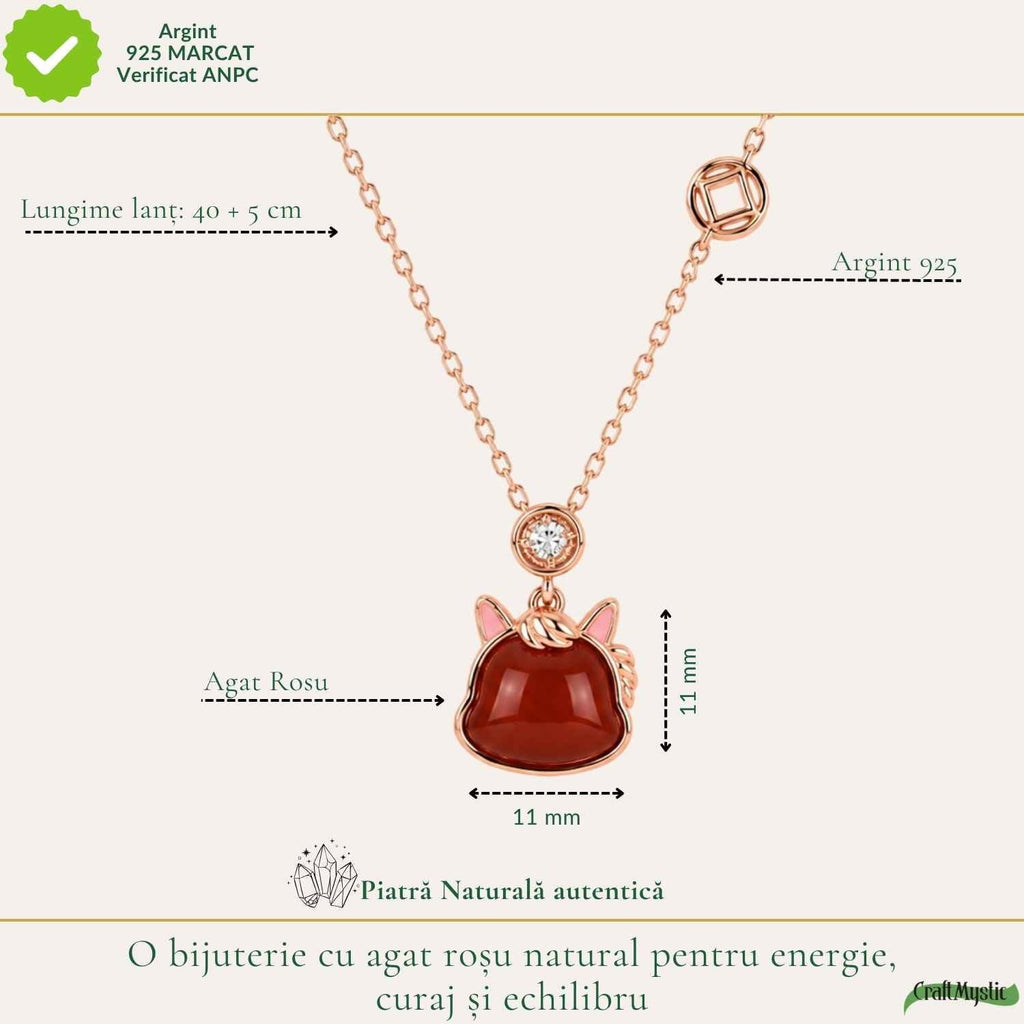 Colier cu Agat, Argint 925 – CraftMystic