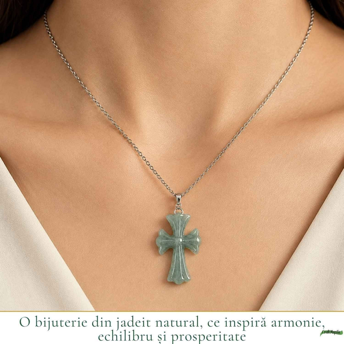 Colier cu Jad, Argint 925 – CraftMystic