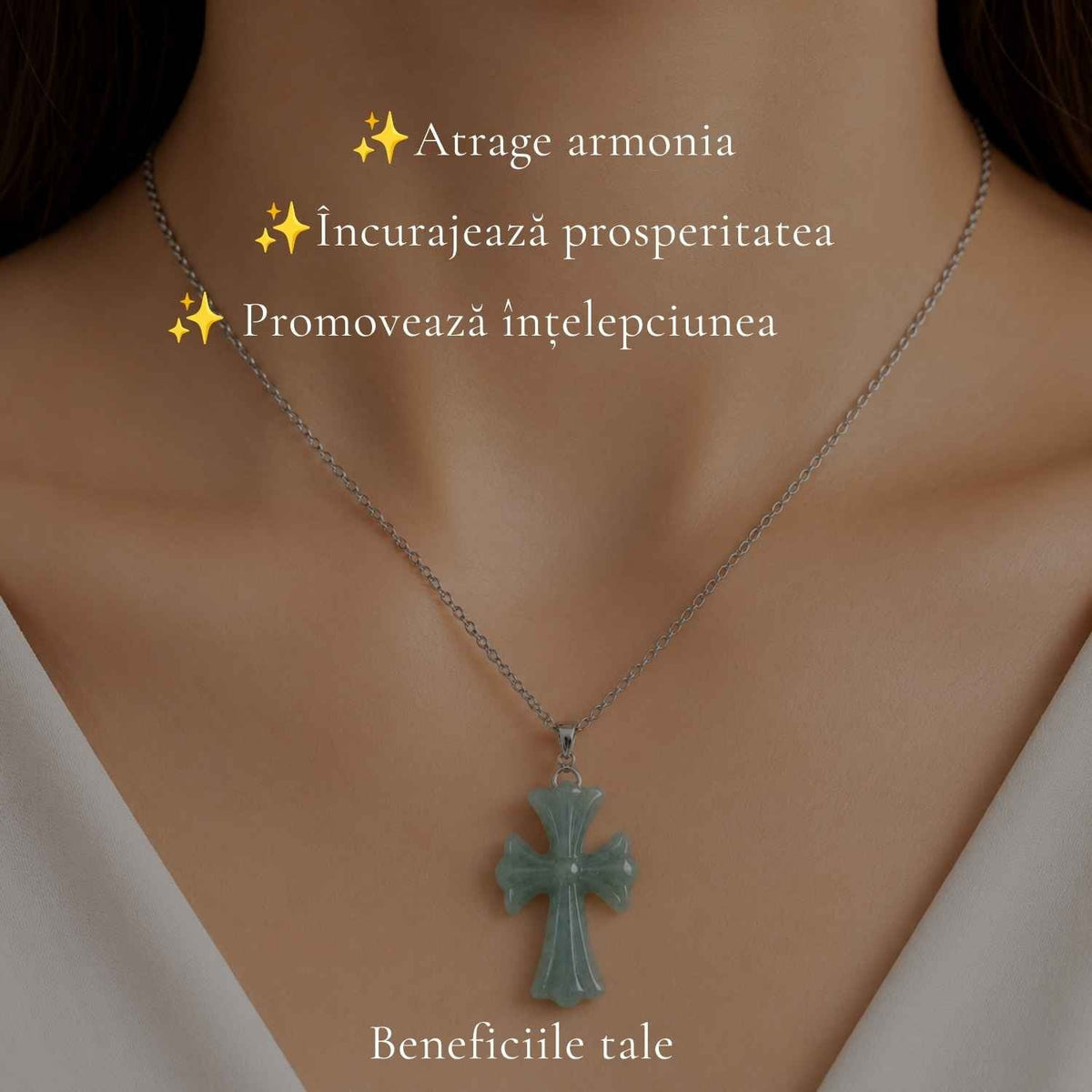 Colier cu Jad, Argint 925 – CraftMystic