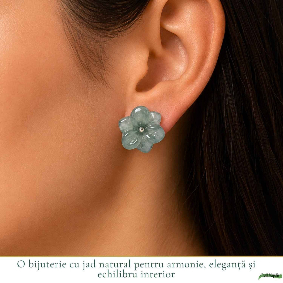 Cercei cu Jad, Argint 925 – CraftMystic