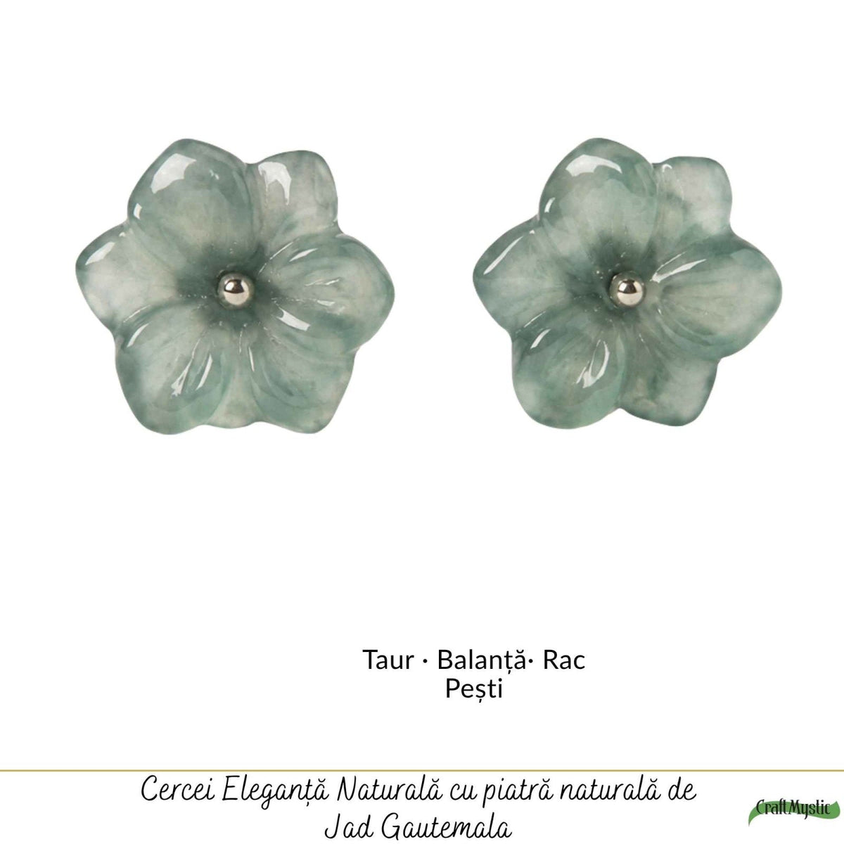 Cercei cu Jad, Argint 925 – CraftMystic