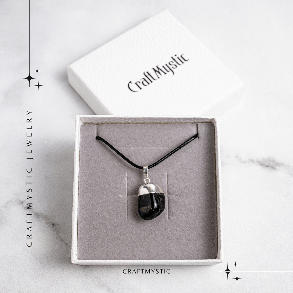 Colier cu Piatra Rulata de Onix Natural – Protectie si Forta